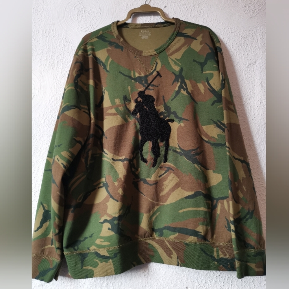 Big Pony Polo Ralph Lauren Camo Sweatshirt Size XXL - Picture 1 of 13